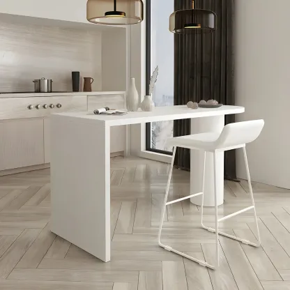 Modern Wooden Bar Table for Kitchen and Dining Room Use Image - 4