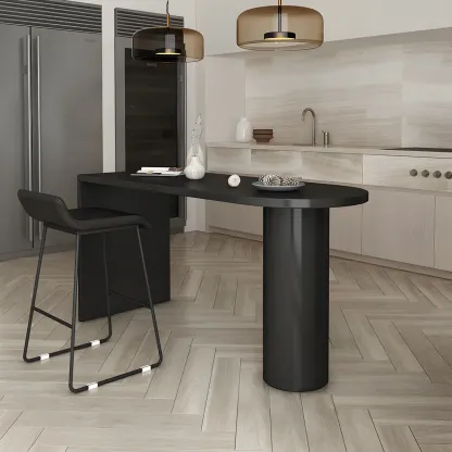 Modern Wooden Bar Table for Kitchen and Dining Room Use Image - 6