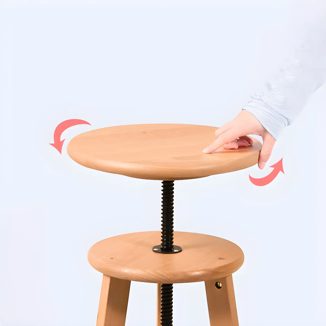 Counter Swivel Wood Modern Bar Stools Image - 5 | homeyfad