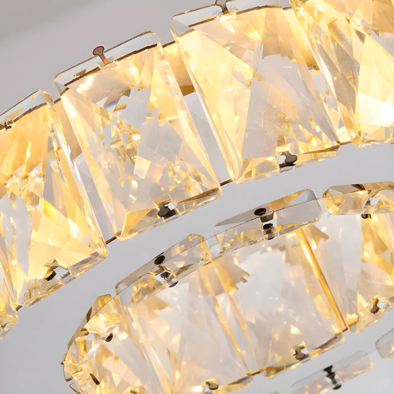 Elegant Crystal LED Kitchen Pendant Light with Remote Image - 10 | homeyfad