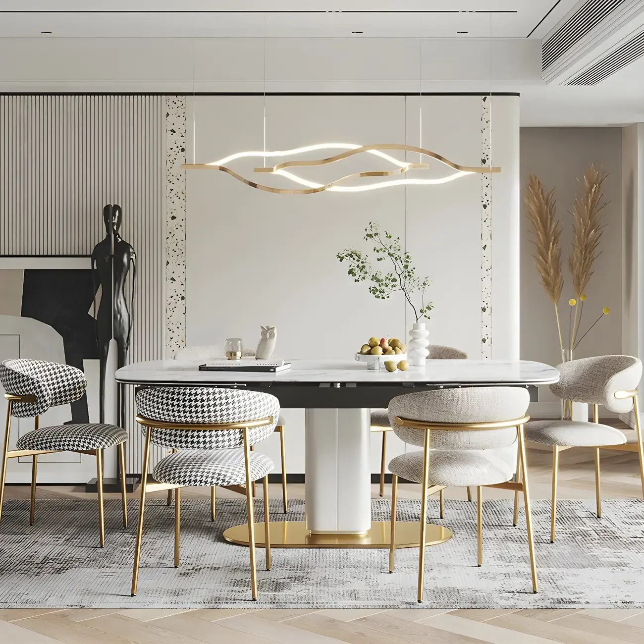 Elegant Velvet Open Back Green Dining Chairs (Set of 4) Image - 3