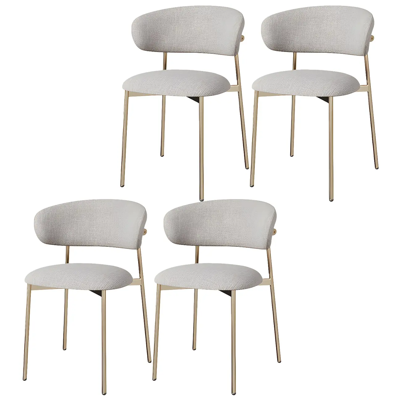 Elegant Velvet Open Back Green Dining Chairs (Set of 4) Image - 17 | homeyfad