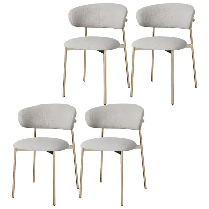 Elegant Velvet Open Back Green Dining Chairs (Set of 4) Image - 17