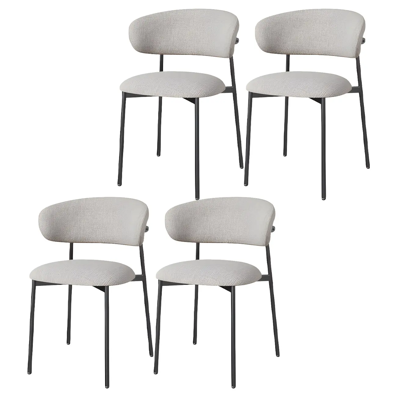 Elegant Velvet Open Back Green Dining Chairs (Set of 4) Image - 18 | homeyfad