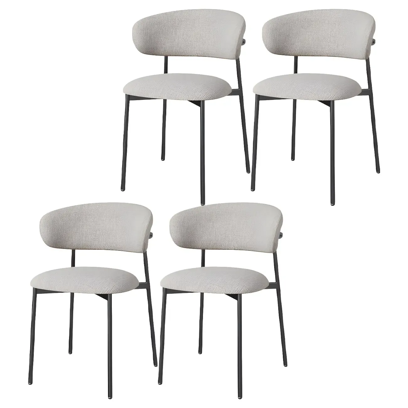 Elegant Velvet Open Back Green Dining Chairs (Set of 4) Image - 18