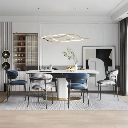 Elegant Velvet Open Back Green Dining Chairs (Set of 4) Image - 6