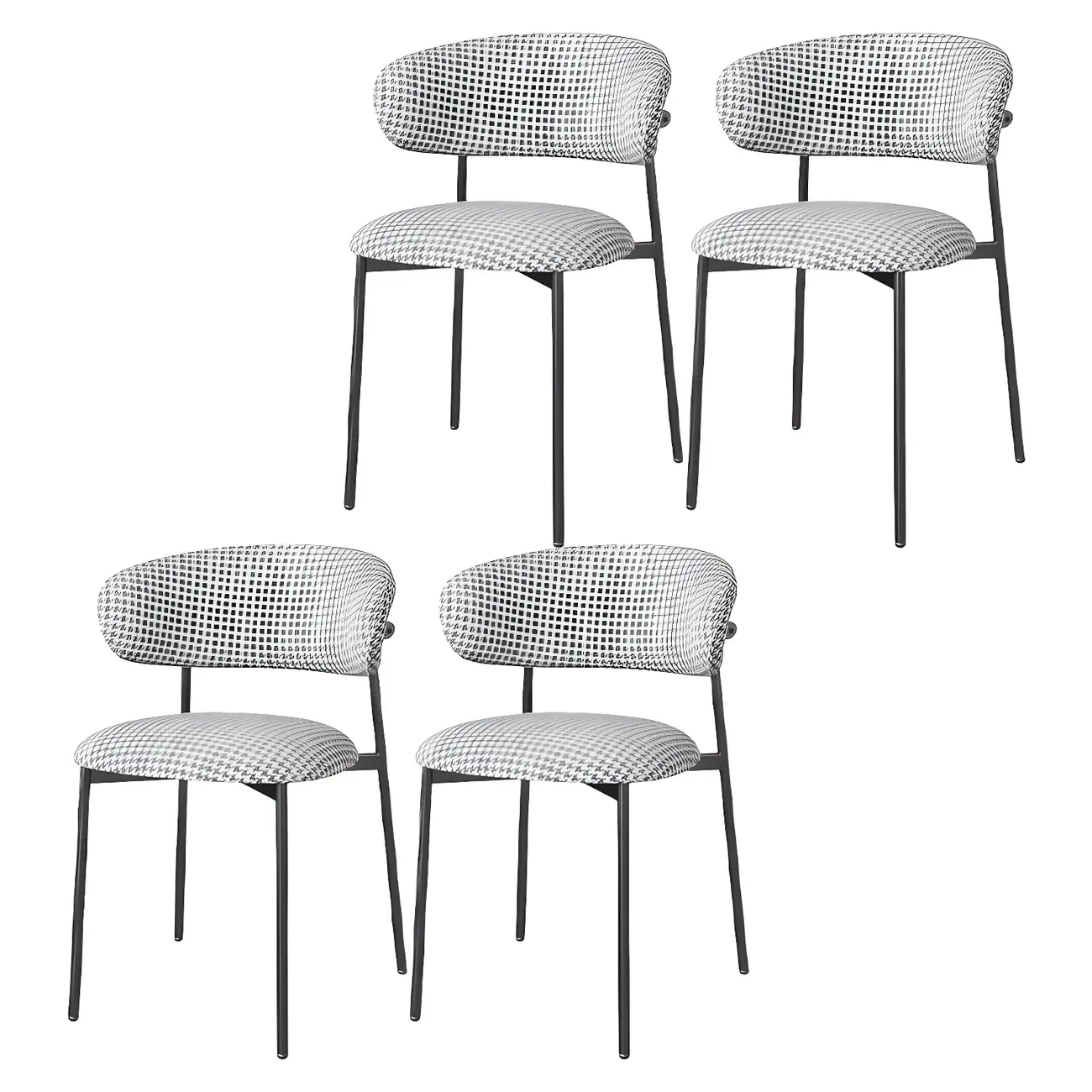 Elegant Velvet Open Back Green Dining Chairs (Set of 4) Image - 24 | homeyfad