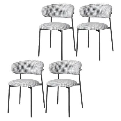 Elegant Velvet Open Back Green Dining Chairs (Set of 4) Image - 24
