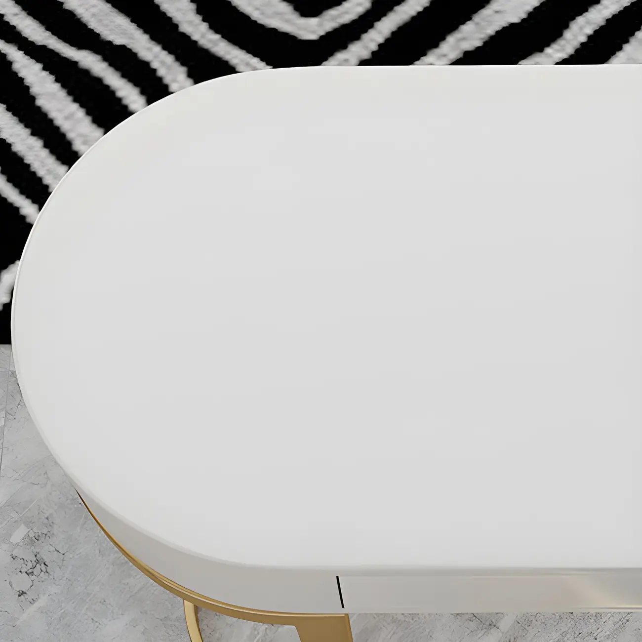 Glam White Free Form Gold Iron Storage Bar Tables Image - 6 | homeyfad