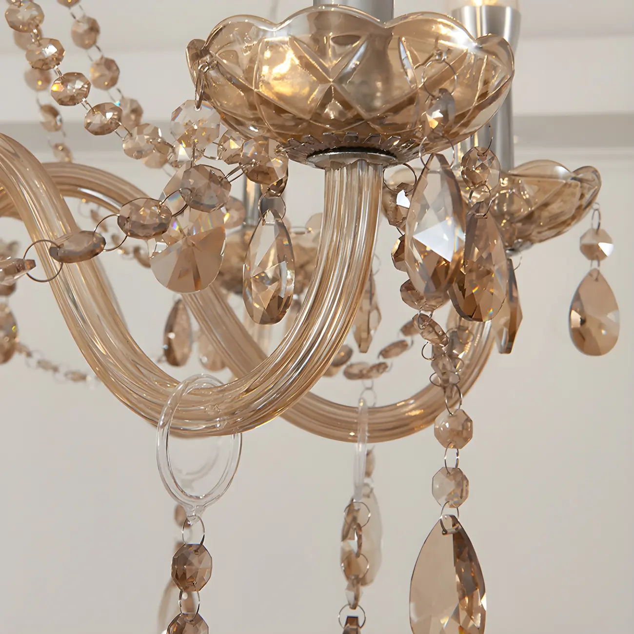 Mid-Century Large Candelabra Crystal Chandelier in 1/2 Tier Image - 20 | homeyfad