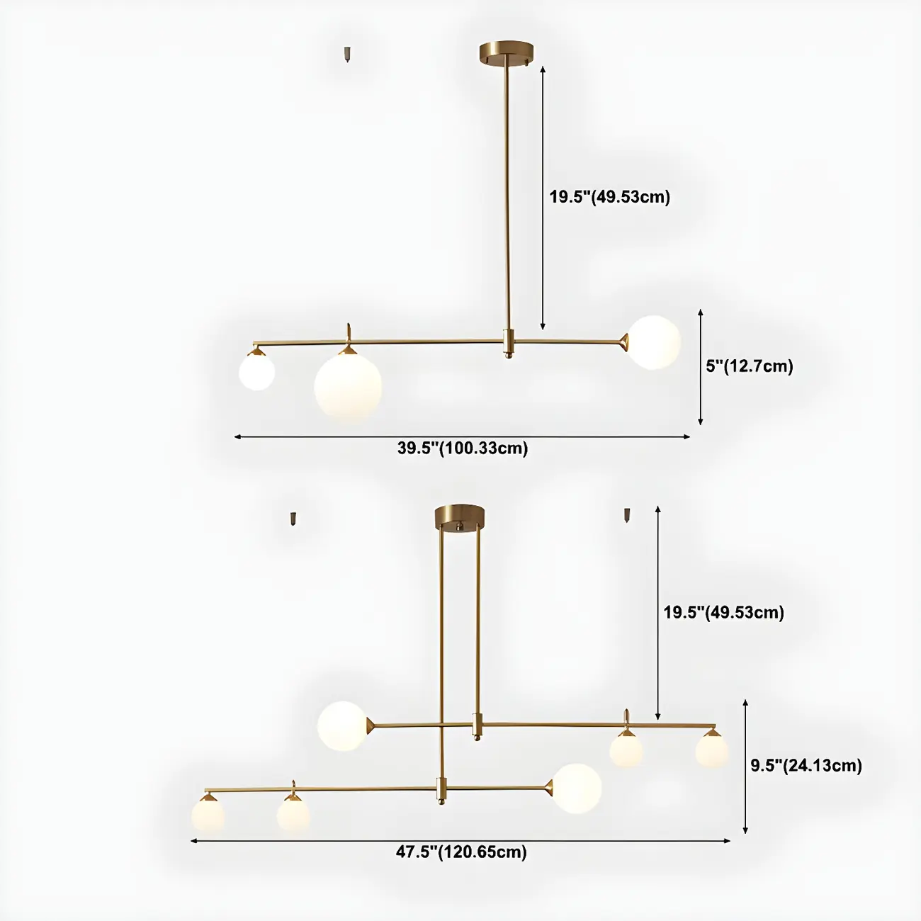 Modern Gold Globe Adjustable Island Pendant Light Image - 6 | homeyfad