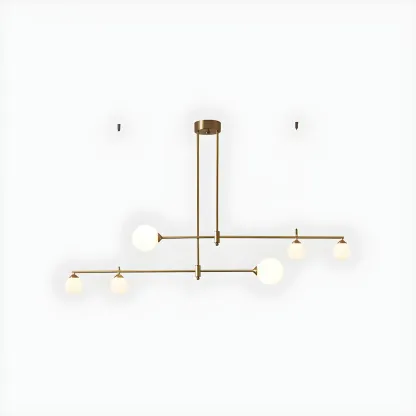 Modern Gold Globe Adjustable Island Pendant Light Image - 8