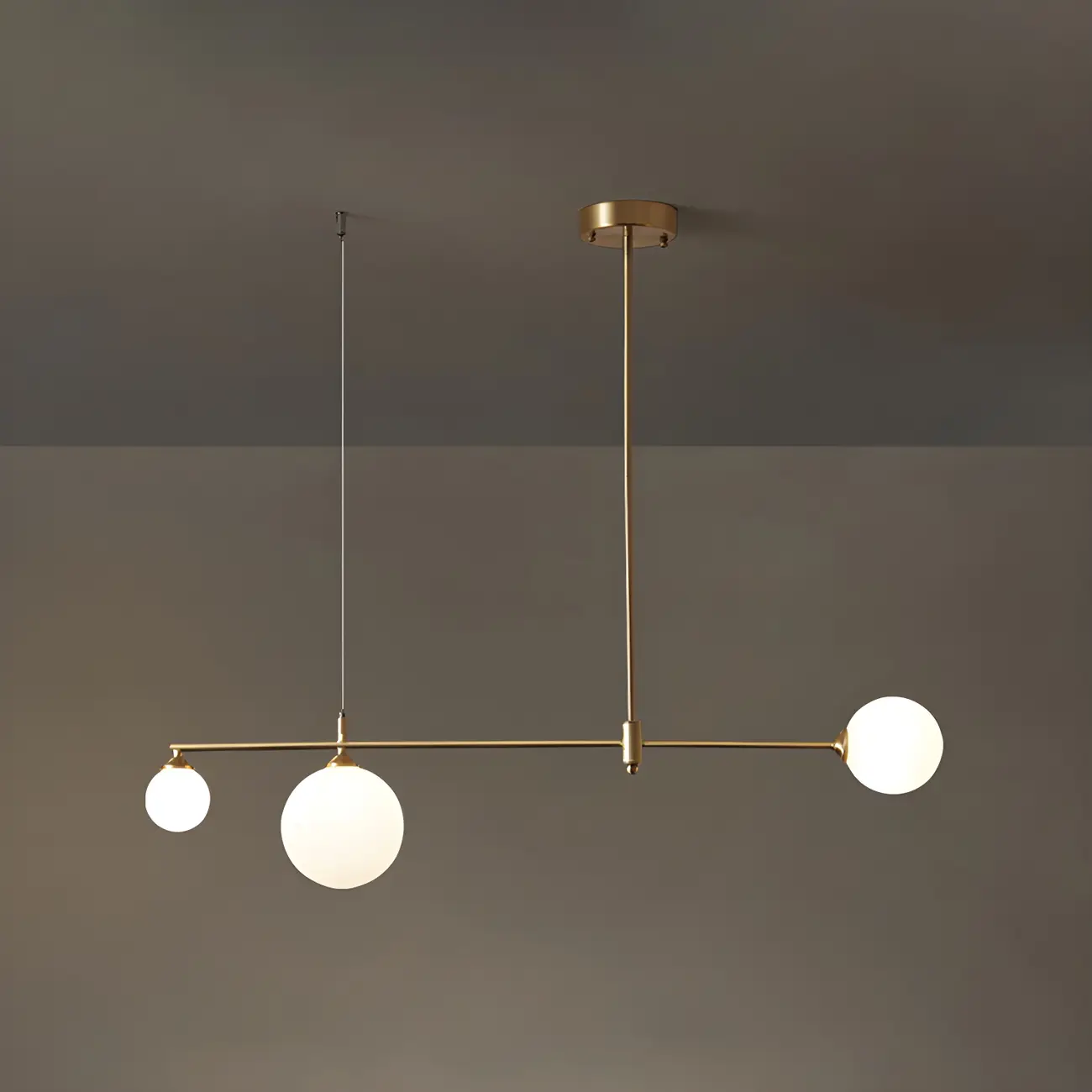 Modern Gold Globe Adjustable Island Pendant Light Image - 9 | homeyfad