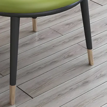 Camel Curved Barrel Back Leather Arm Dining Chair Image - 12