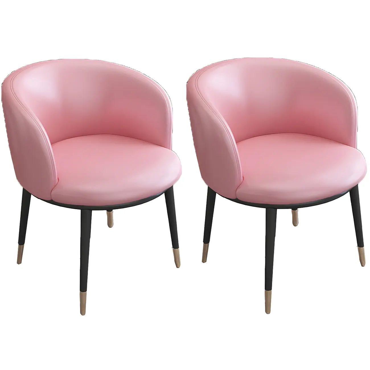 Camel Curved Barrel Back Leather Arm Dining Chair Image - 81 | homeyfad