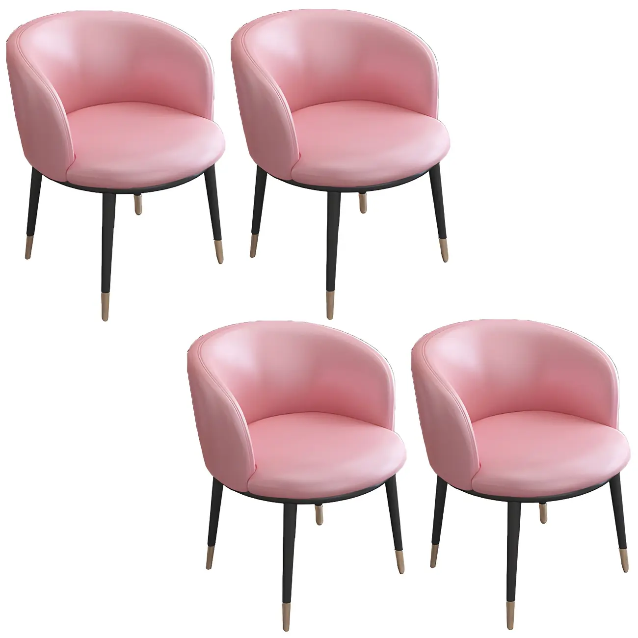 Camel Curved Barrel Back Leather Arm Dining Chair Image - 82 | homeyfad