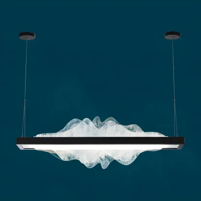 Modern Metal Rectangular Unique Pendant Light Image - 7