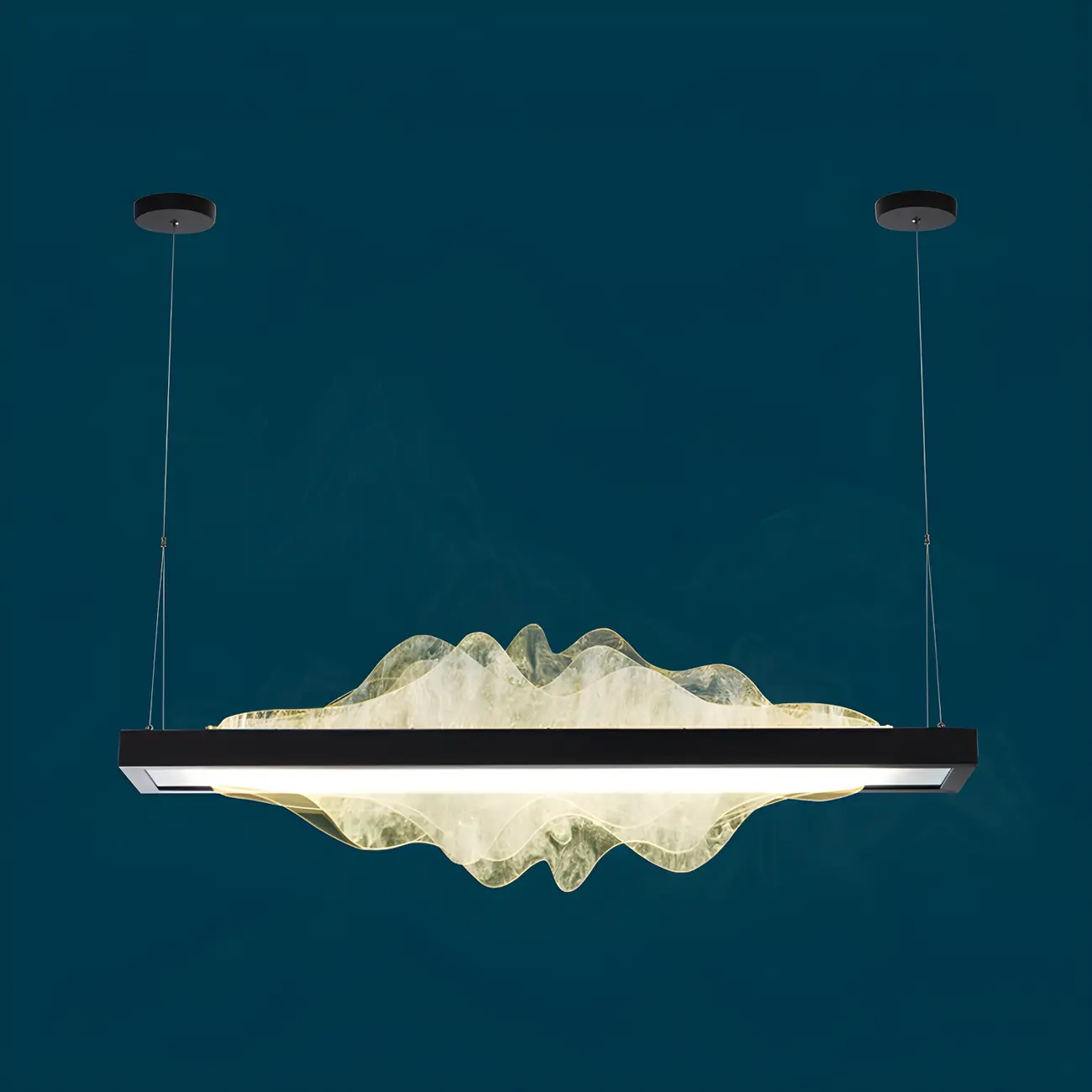 Modern Metal Rectangular Unique Pendant Light Image - 8 | homeyfad