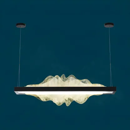 Modern Metal Rectangular Unique Pendant Light Image - 8