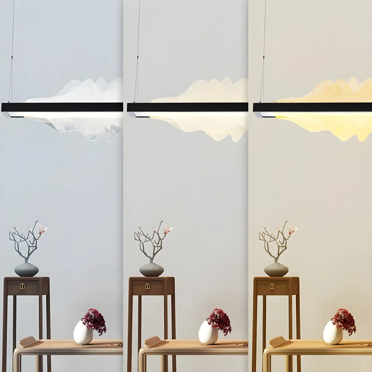 Modern Metal Rectangular Unique Pendant Light Image - 9