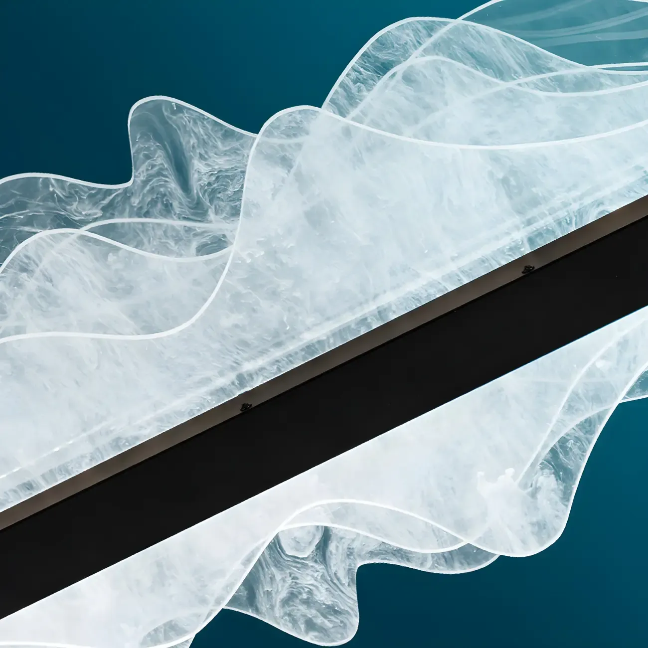 Modern Metal Rectangular Unique Pendant Light Image - 12