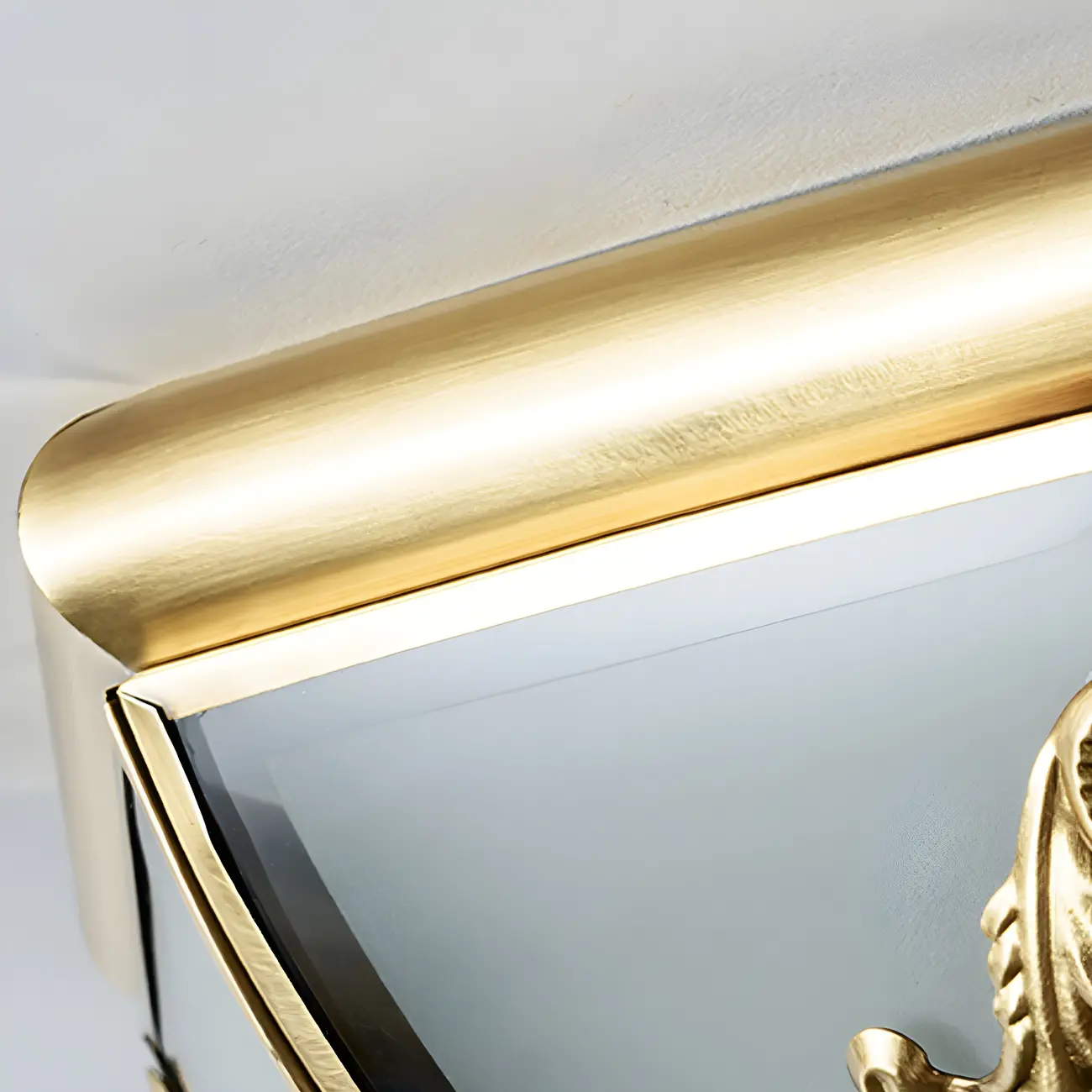 Brass Glass Colonial Flush Ceiling Light Dome-Shaped Image - 11 | homeyfad