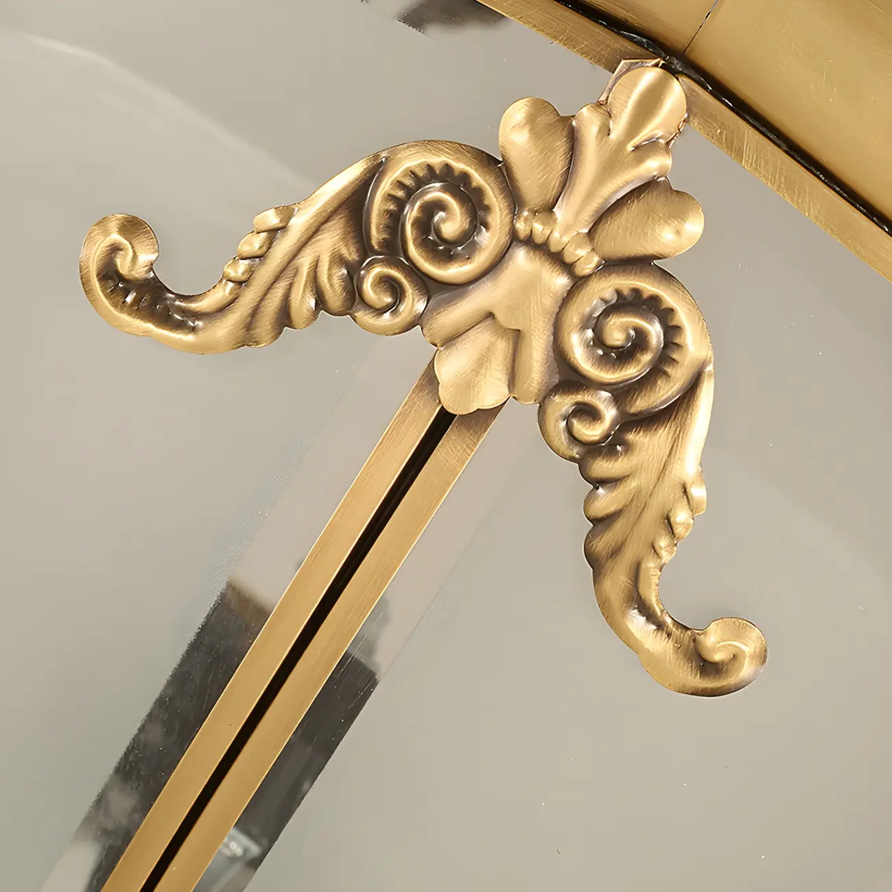 Brass Glass Colonial Flush Ceiling Light Dome-Shaped Image - 12 | homeyfad