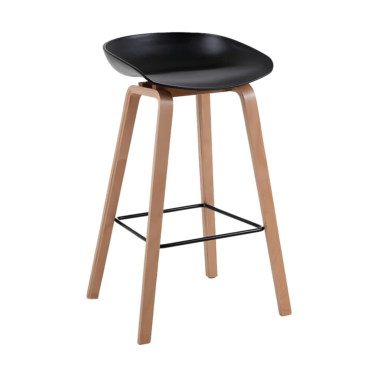 26'' Bucket Seat Counter Stool with Natural Wood Legs Image - 15 | homeyfad