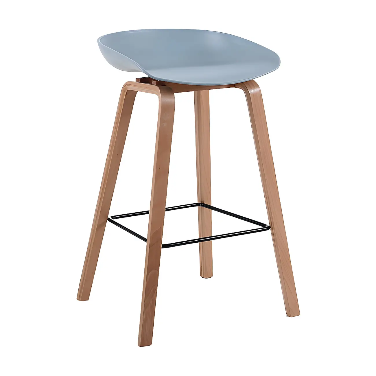 26'' Bucket Seat Counter Stool with Natural Wood Legs Image - 19 | homeyfad