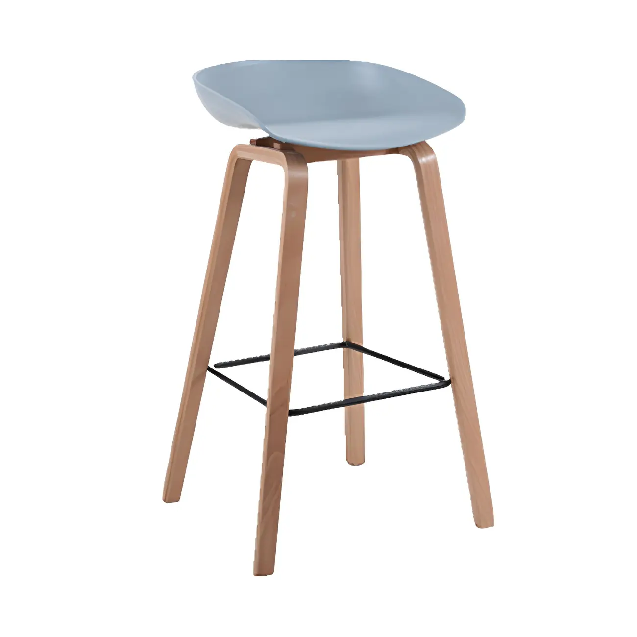 26'' Bucket Seat Counter Stool with Natural Wood Legs Image - 20 | homeyfad