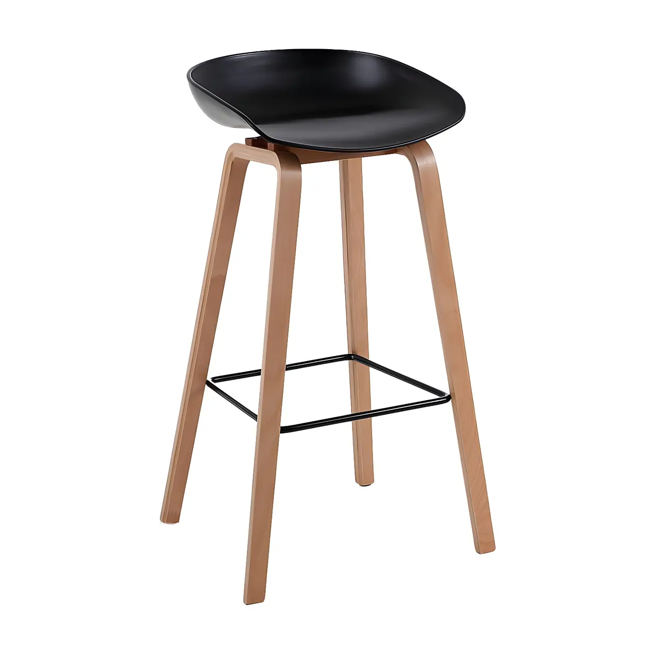 26'' Bucket Seat Counter Stool with Natural Wood Legs Image - 23 | homeyfad