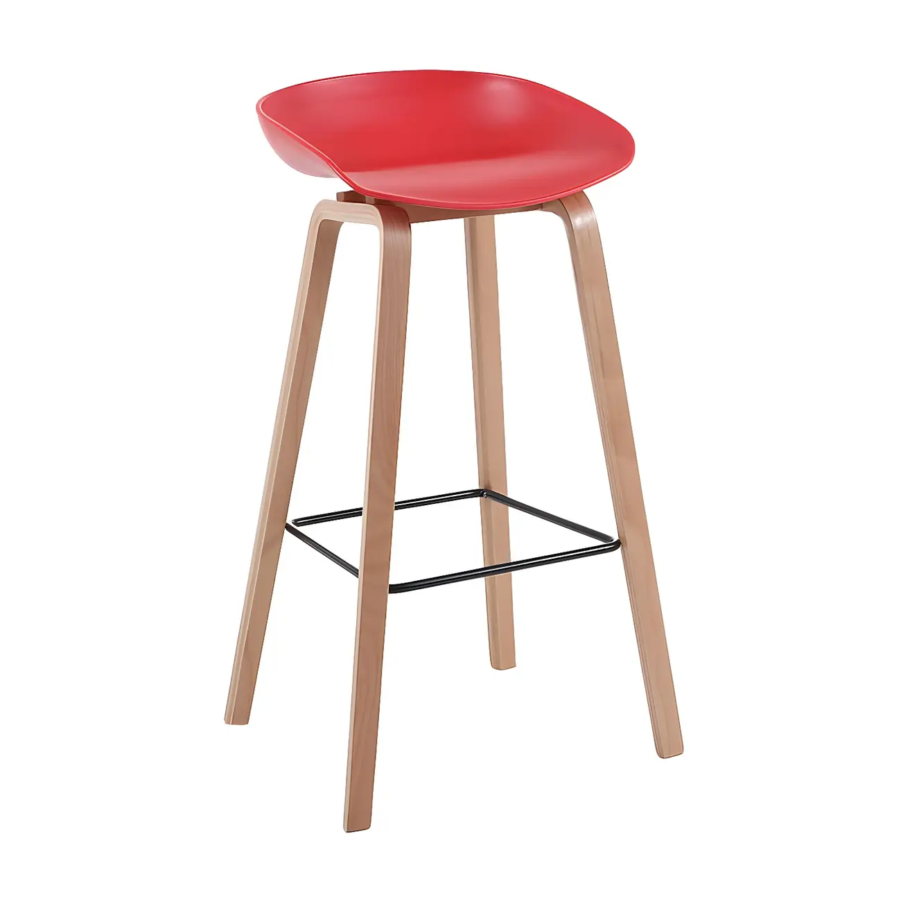 26'' Bucket Seat Counter Stool with Natural Wood Legs Image - 25 | homeyfad