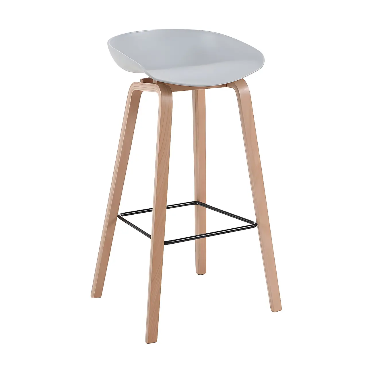 26'' Bucket Seat Counter Stool with Natural Wood Legs Image - 28 | homeyfad