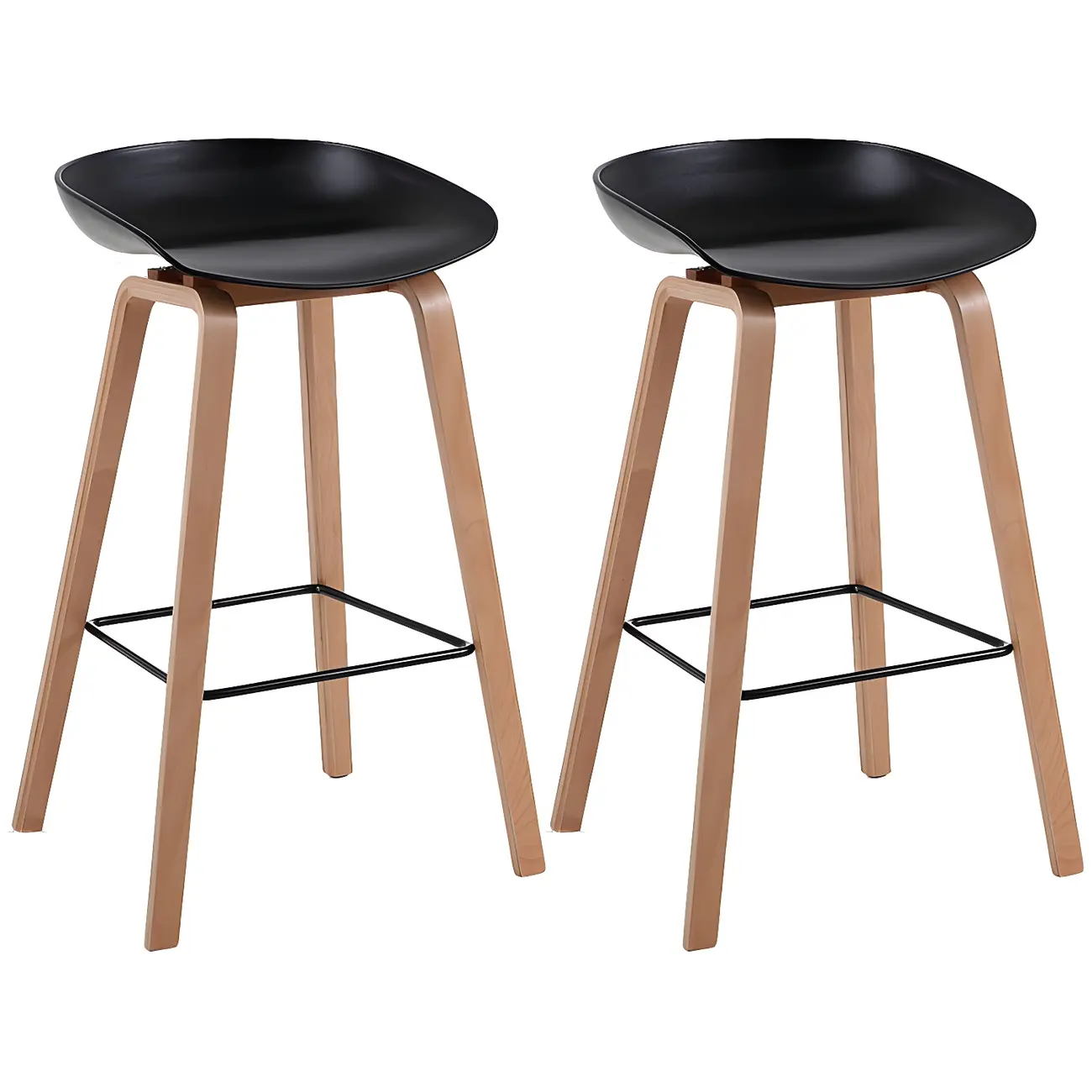 26'' Bucket Seat Counter Stool with Natural Wood Legs Image - 31 | homeyfad
