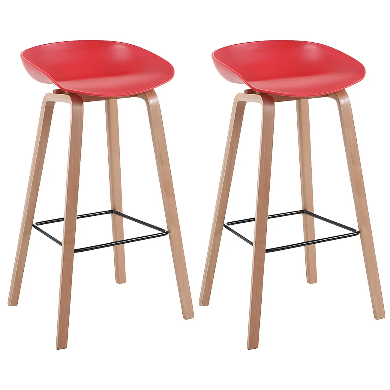 26'' Bucket Seat Counter Stool with Natural Wood Legs Image - 40 | homeyfad