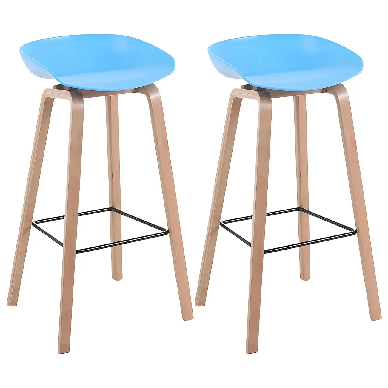 26'' Bucket Seat Counter Stool with Natural Wood Legs Image - 41 | homeyfad