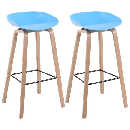 26'' Bucket Seat Counter Stool with Natural Wood Legs Image - 41