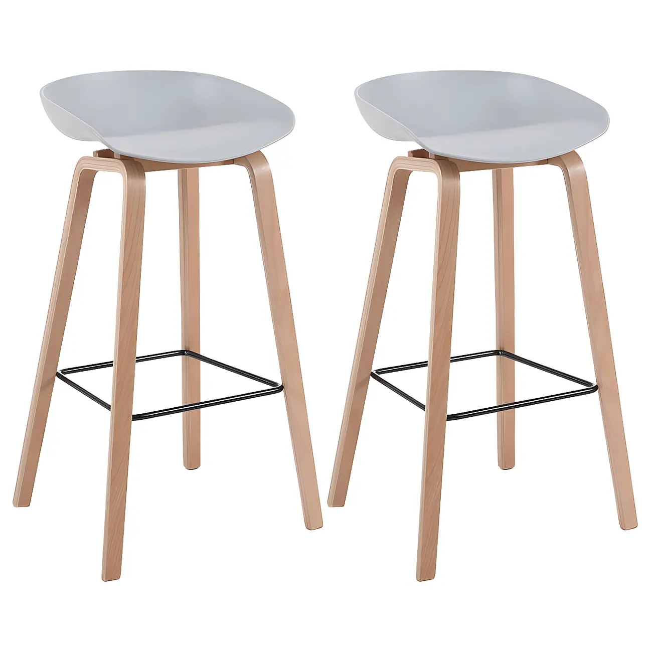 26'' Bucket Seat Counter Stool with Natural Wood Legs Image - 43 | homeyfad