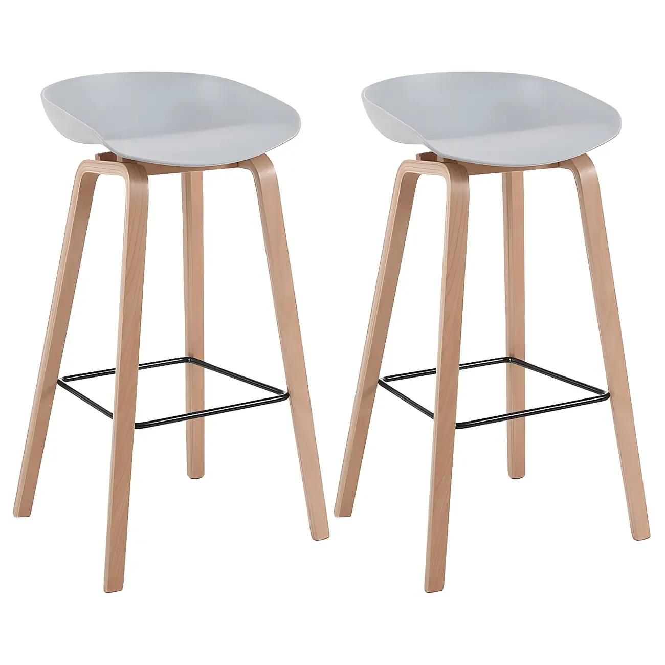 26'' Bucket Seat Counter Stool with Natural Wood Legs Image - 43