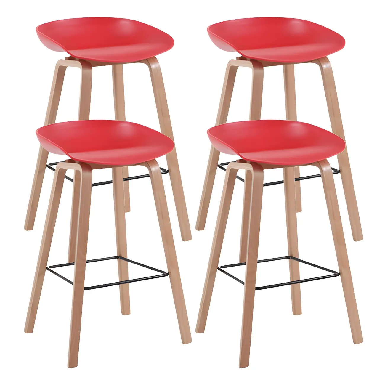 26'' Bucket Seat Counter Stool with Natural Wood Legs Image - 48 | homeyfad