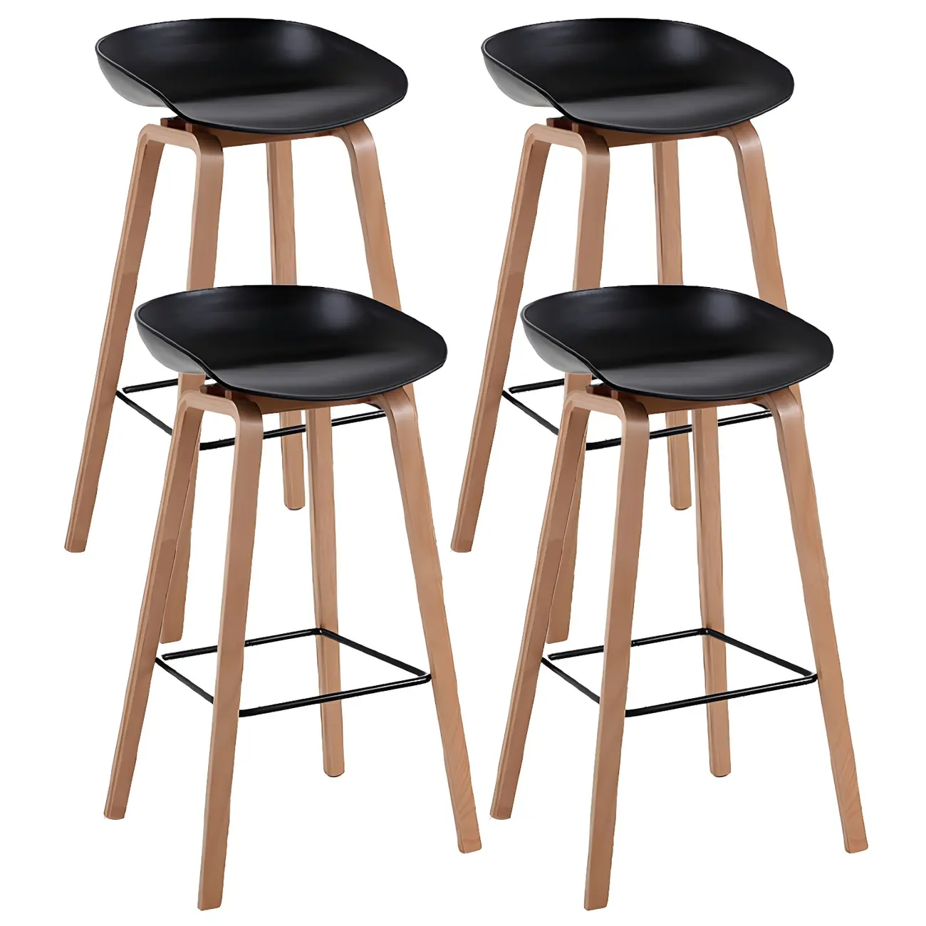 26'' Bucket Seat Counter Stool with Natural Wood Legs Image - 53 | homeyfad