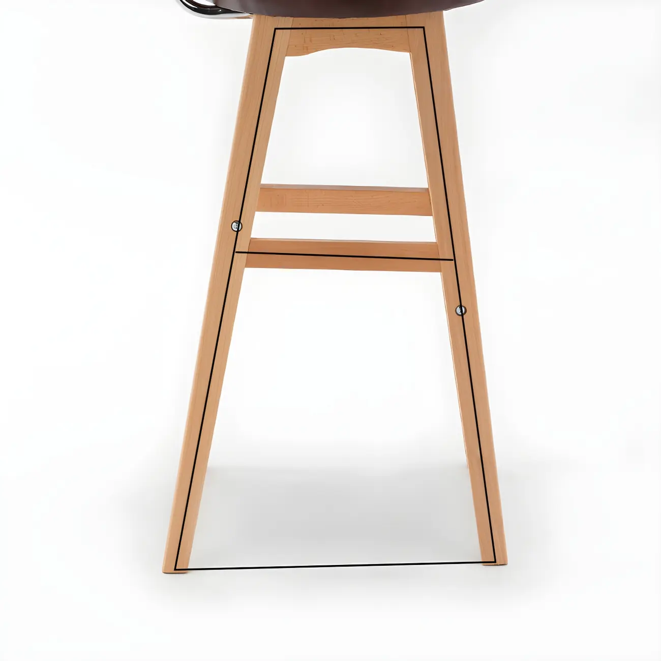 Brown Round Leather Counter Height Bar Stools Image - 18 | homeyfad