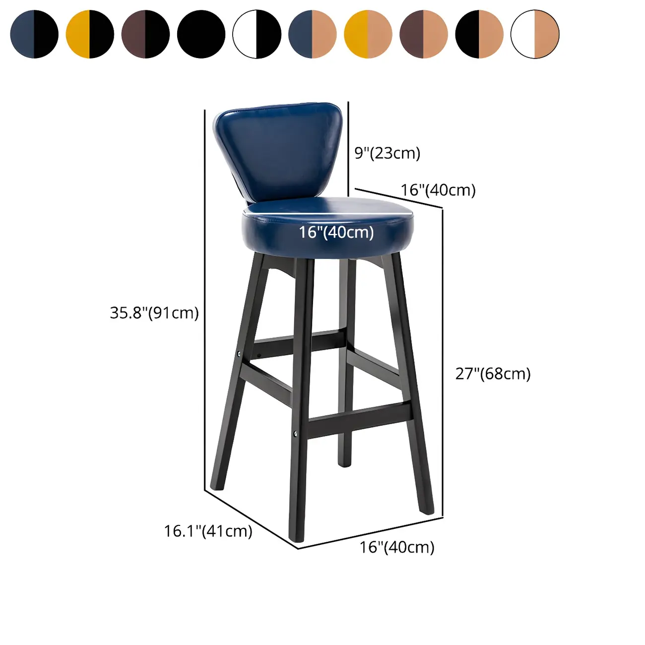 Brown Round Leather Counter Height Bar Stools #size | homeyfad