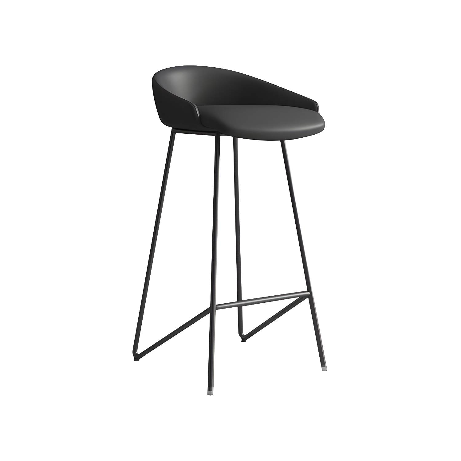 Industrial Leather Counter Height Bar Stools with Backs | homeyfad