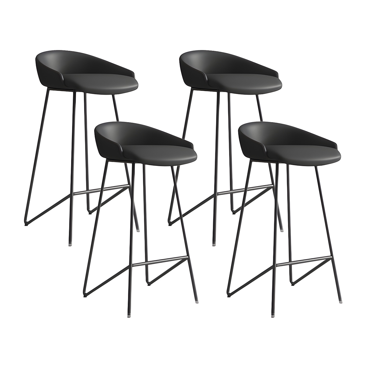 Industrial Leather Counter Height Bar Stools with Backs | homeyfad
