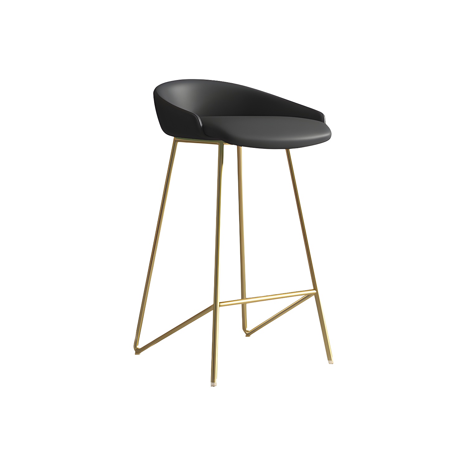 Industrial Leather Counter Height Bar Stools with Backs | homeyfad