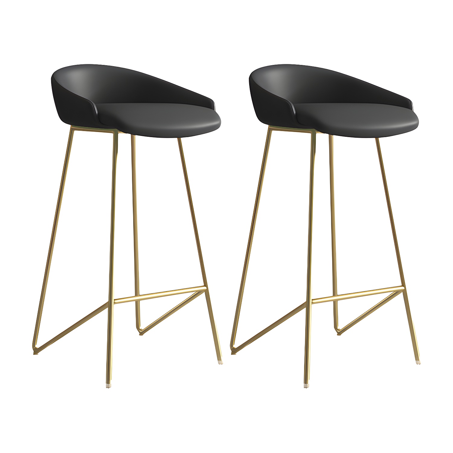 Industrial Leather Counter Height Bar Stools with Backs | homeyfad