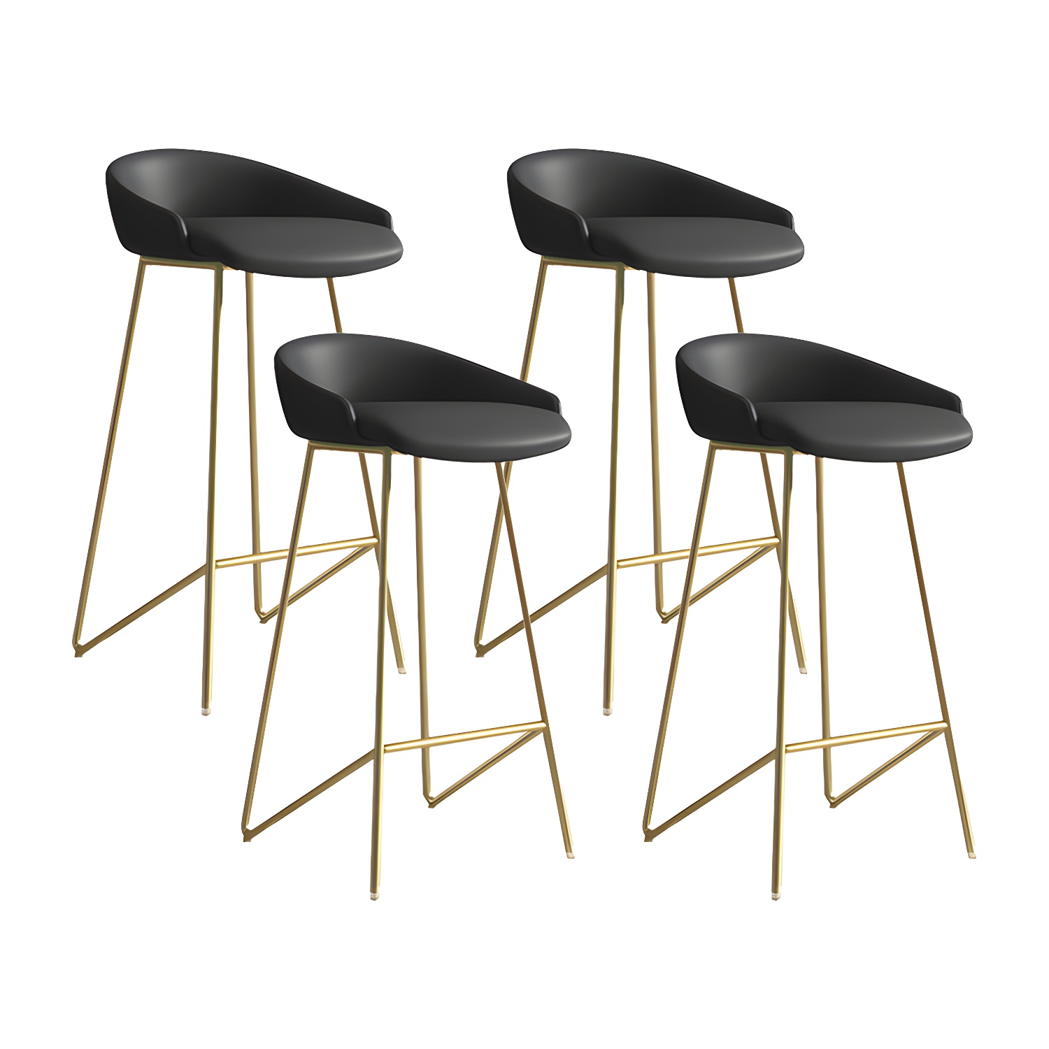Industrial Leather Counter Height Bar Stools with Backs | homeyfad