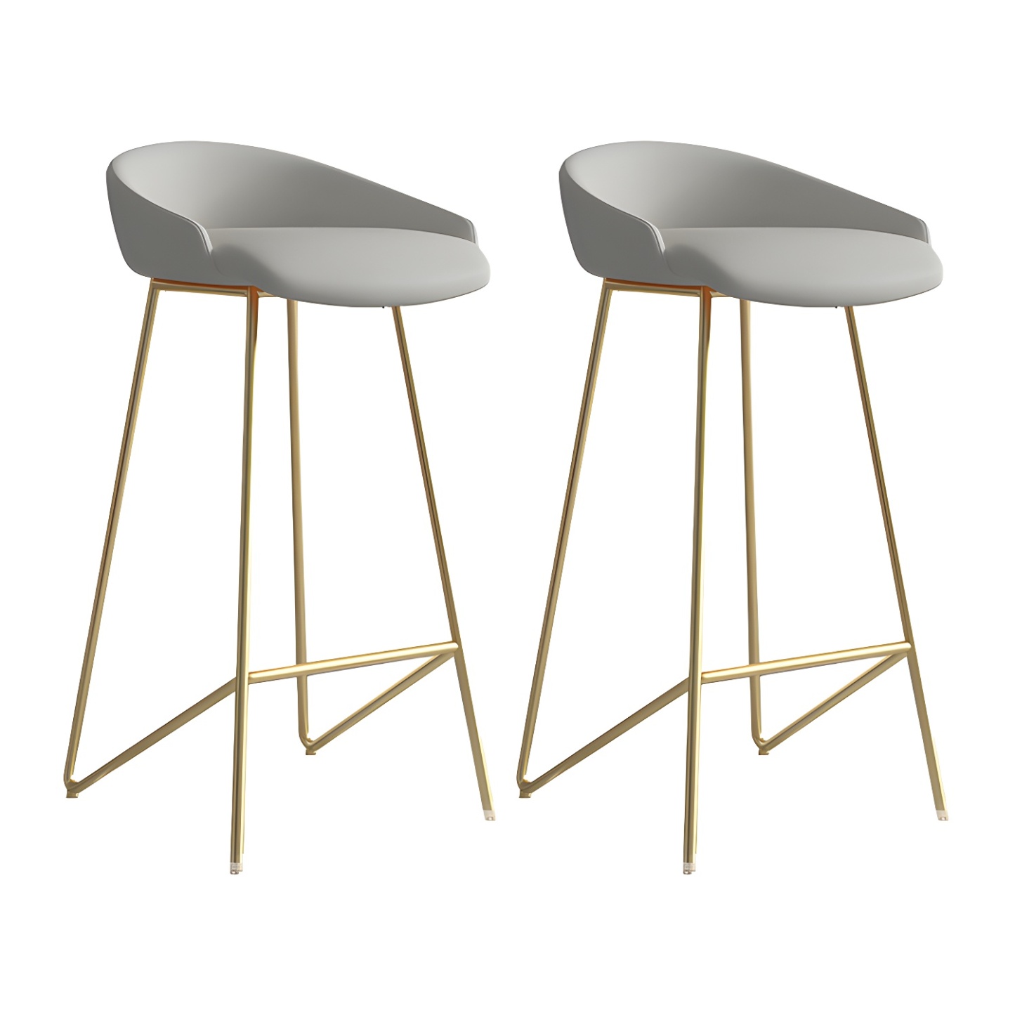 Industrial Leather Counter Height Bar Stools with Backs