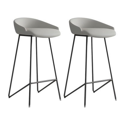 Industrial Leather Counter Height Bar Stools with Backs